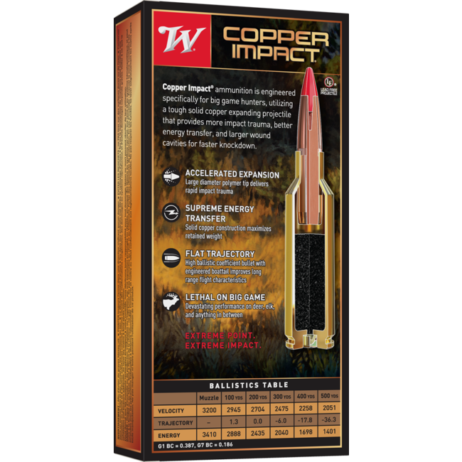 Winchester Copper Impact 300 WSM 150gr Copper Extreme Point
