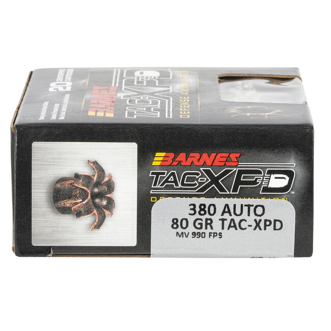 Barnes Defense 380 ACP 80gr TAC-XP 20rd