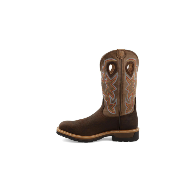 Twisted X Men's 12" Alloy Toe Lite Western Work Boot - Taupe & Bomber