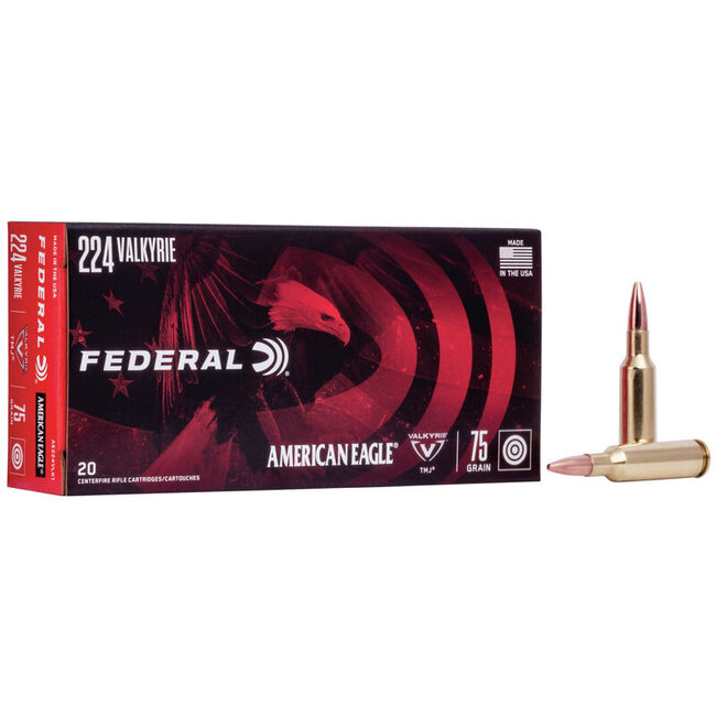 Federal American Eagle 224 Valkyrie 75gr FMJ 20rd