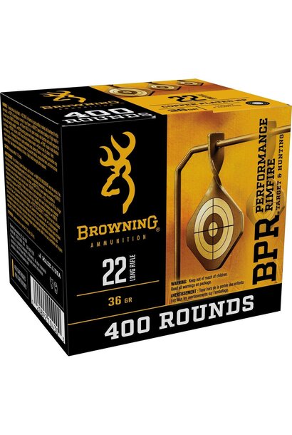 Browning BPR 22 Long Rifle 36gr Plated Hollow Point 400rd