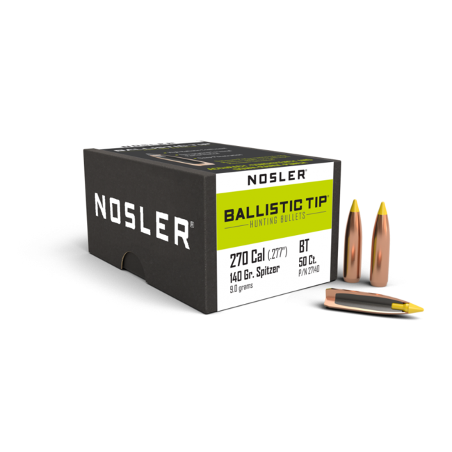 Nosler Bullets .277/6.8mm 140gr Ballistic Tip 50rd