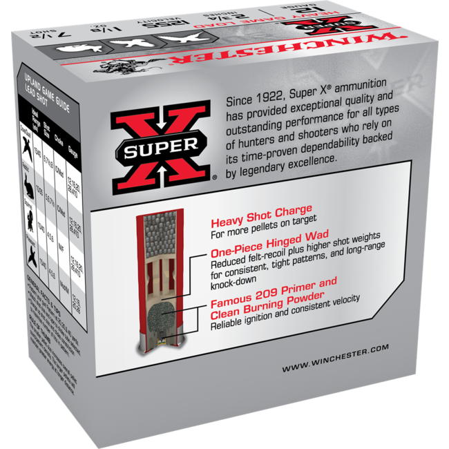 Winchester Super X Heavy Game 12ga 2 3/4" 1 1/8 Oz #7.5 25rd