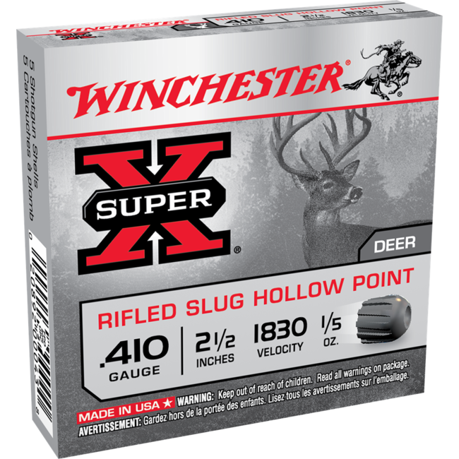 Winchester Super X 410 2 1/2" 1/5oz HP Rifled Slug