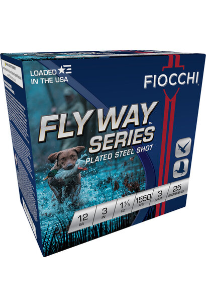 Fiocchi Flyway 12ga 3" #3 Steel 1.2oz 1550 FPS 25rd