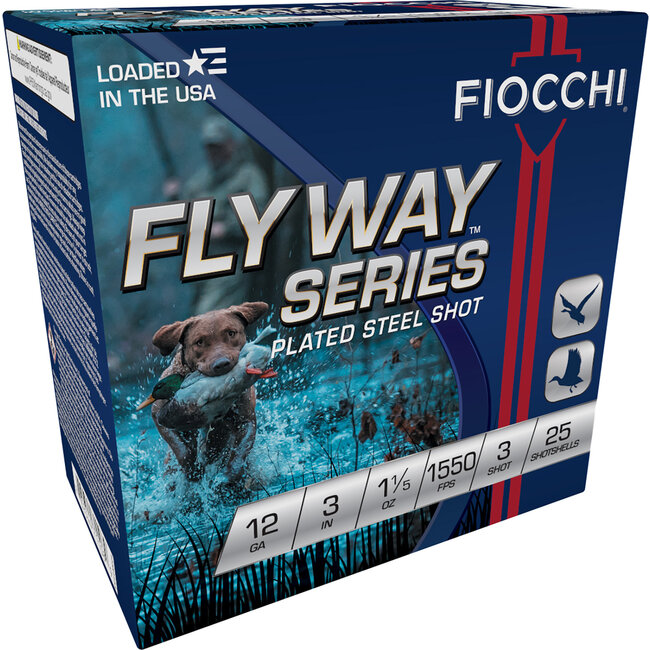 Fiocchi Flyway 12ga 3" #3 Steel 1.2oz 1550 FPS 25rd