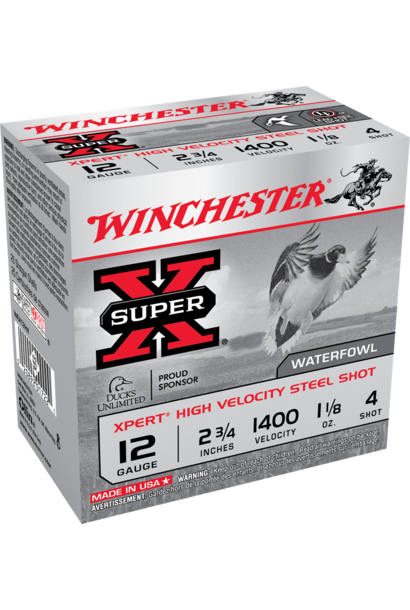 Winchester Xpert 12ga 2.75" #4 Steel 1.125oz 1400 FPS 25rd