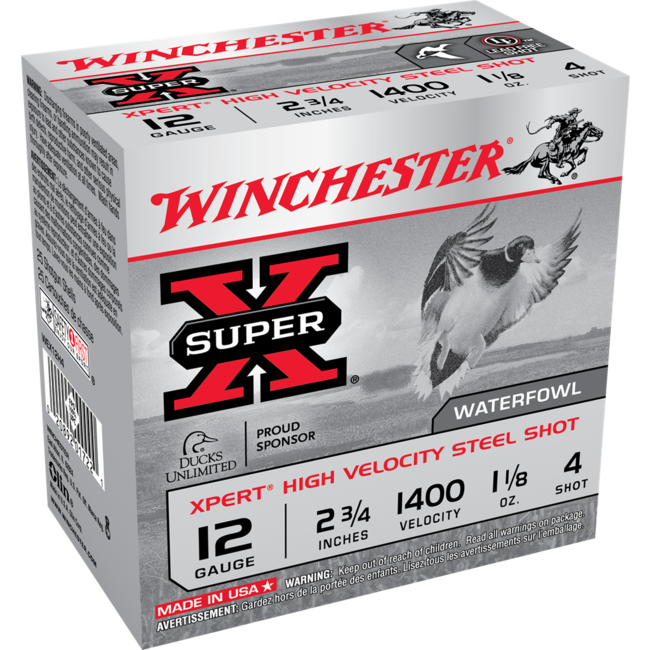 Winchester Xpert 12ga 2.75" #4 Steel 1.125oz 1400 FPS 25rd