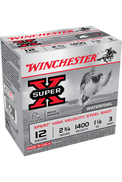 Winchester Xpert 12ga 2.75" #3 Steel 1.125oz 1400 FPS 25rd