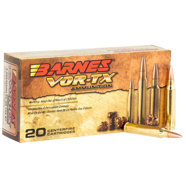 Barnes Vor-Tx 5.56 x 45mm 62gr TSX BT 20rd