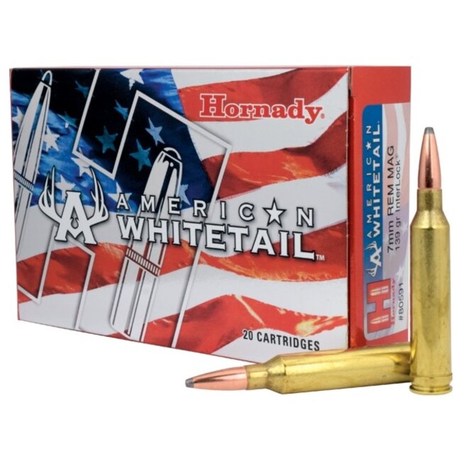 Hornady American Whitetail 7mm Rem Mag 139gr Interlock 20rd