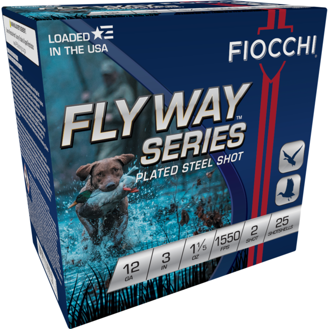 Fiocchi Flyway 12ga 3" #2 Steel 1.2oz 1550 FPS 25rd