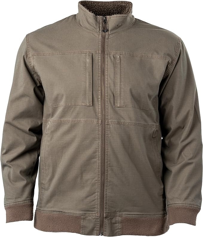 Habit Men's Sherpa Lines Canvas Jacket Spotted Dog Sporting Goods