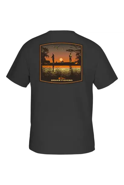 Drake Bass Fishing Sunset T Shirt S/S
