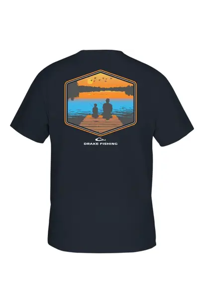 Drake Dock Fishing Sunset T Shirt S/S