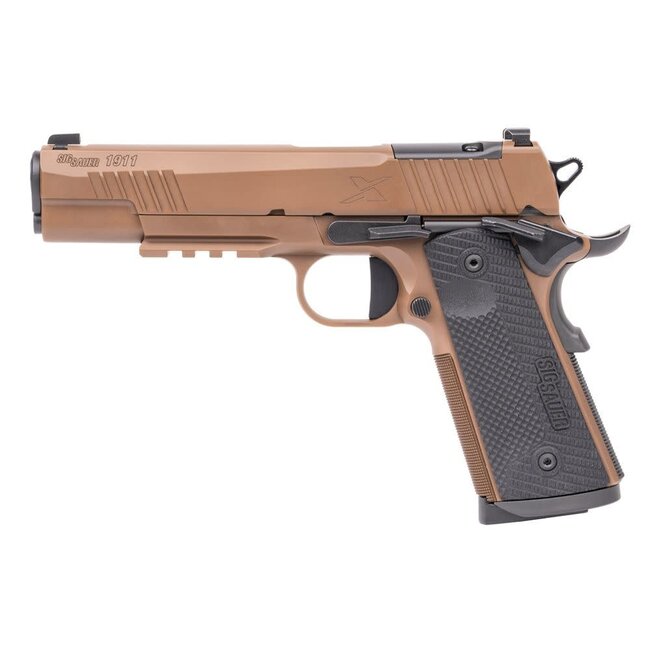 Sig Sauer 1911 X-Series 45 ACP 5" Coyote Tan Optics Ready 2-8rd Magazines