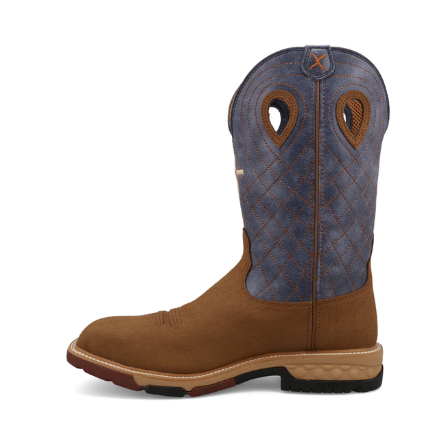 Twisted X 12' Western Work Boot Clay & Peacock