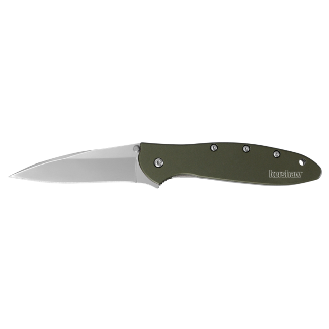 Kershaw Leek Olive Silver Folding Knife