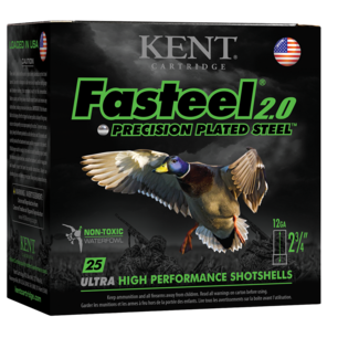 Kent Kent Fasteel 2.0 12ga 2.75 Steel 1.0625oz 1550 FPS 25rd