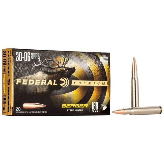 Federal Premium 30-06 Sprg 168 Grain Berger Hybrid Hunter