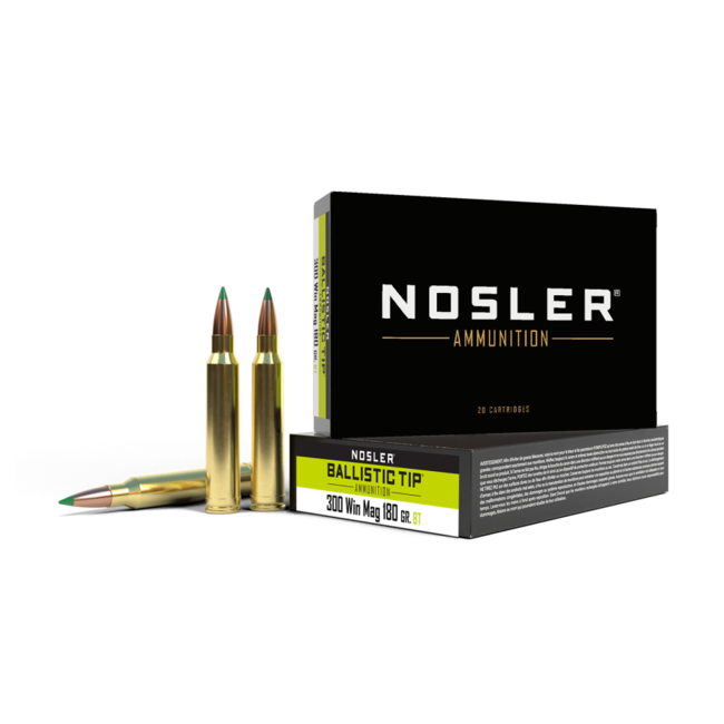 Nosler Ballistic Tip Ammo 300 Win Mag 180gr 20rd