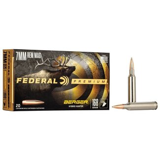 Federal Federal Premium 7MM Rem Mag 168gr Berger Hybrid Hunter 20rd
