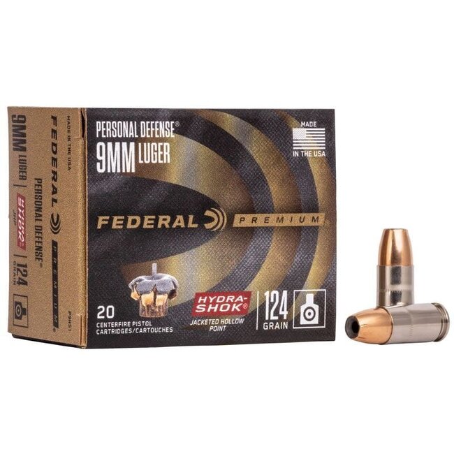 Federal Premium Hydra-Shok 9MM 124 Grain