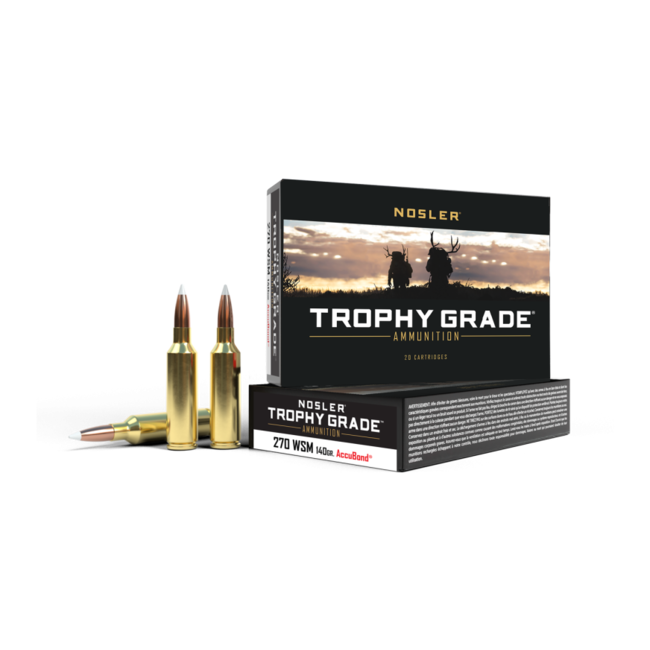 Nosler Trophy Grade Ammo 270 WSM 140gr AccuBond 20rd