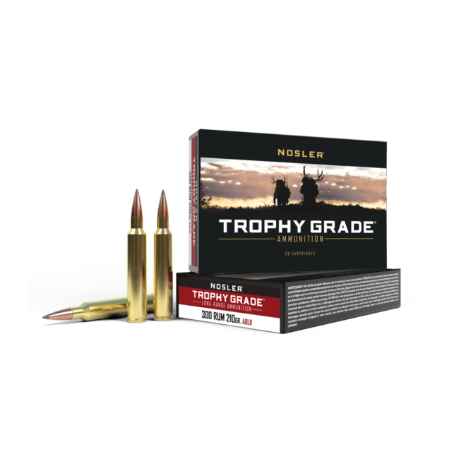 Nosler Trophy Grade 300 RUM 210 Grain ABLR 20rds