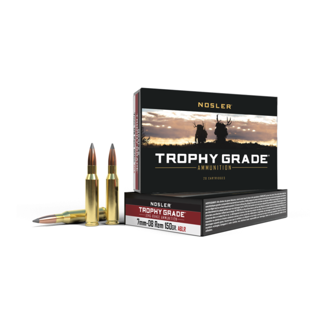 Nosler Trophy Grade Ammo 7mm-08 Remington 150 Grain AccuBond Long Range 20rds