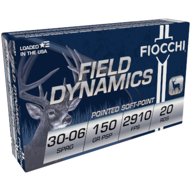 Fiocchi Field Dynamics .30-06 Springfield 150 Grain Pointed Soft Point