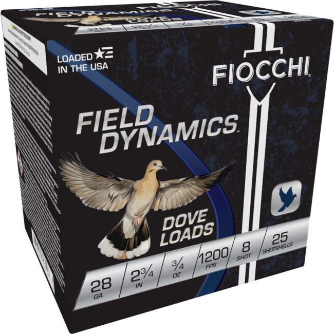 Fiocchi Field Dynamics Dove & Quail 28 Gauge 2-3/4" 3/4oz 8's