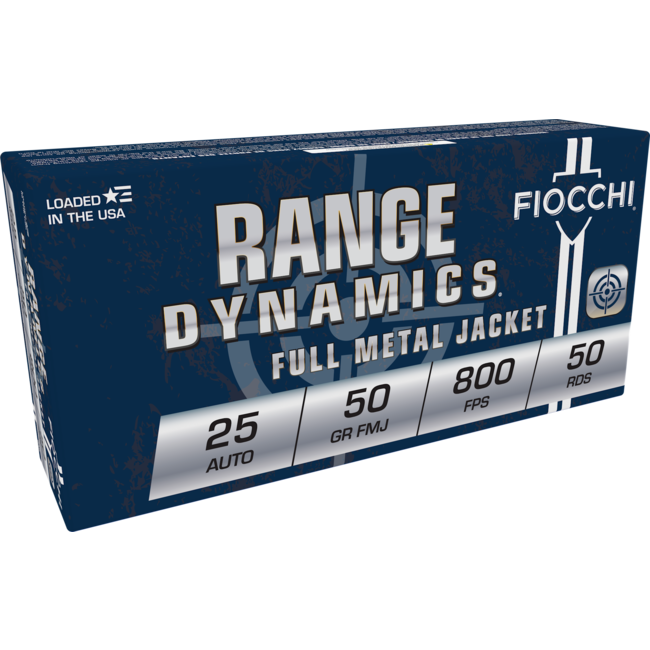 Fiocchi Range Dynamics 25 Auto 50gr FMJ 50rd