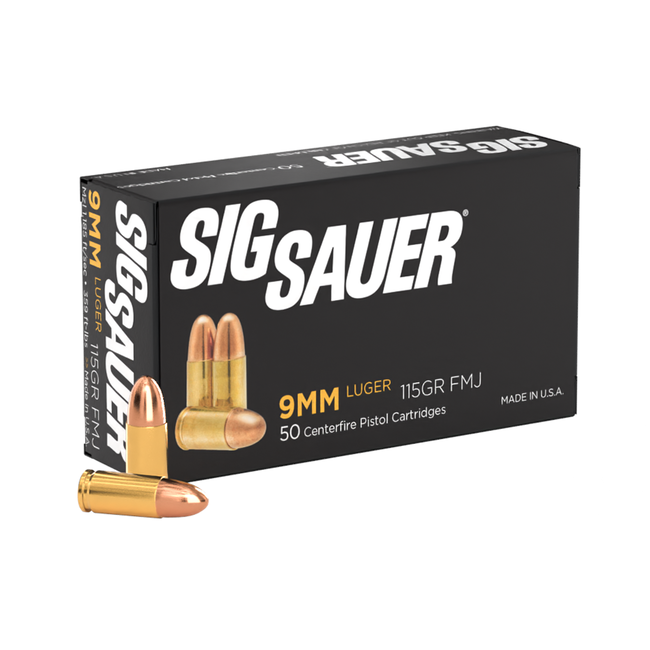 Sig Sauer Elite Ball 9mm 115gr FMJ 50rds
