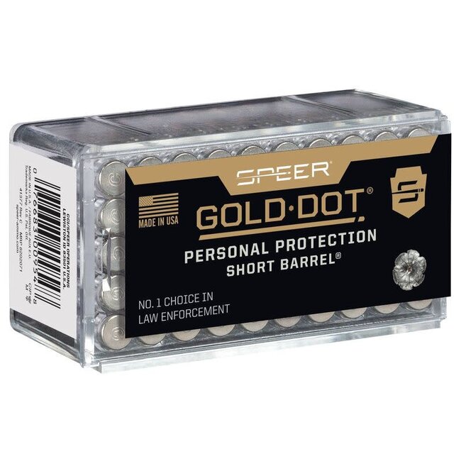 Speer Gold Dot Short Barrel 22 WMR 40 Grain Gold Dot Hollow Point 50rds
