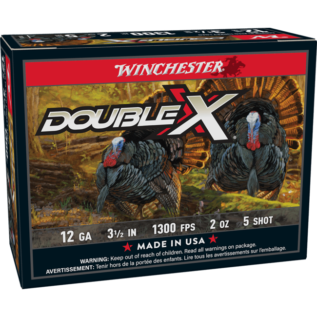 Winchester Double X 12GA 3 1/2" 2oz #5 Copper Plated Lead Shot 10rds