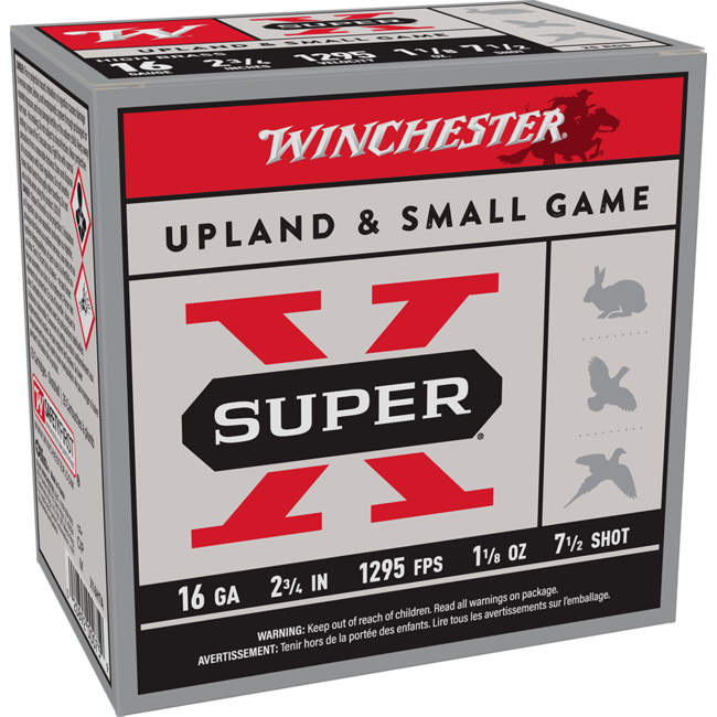 Winchester Super X 16GA 2 3/4" 1 1/8 Oz #7.5 25rd
