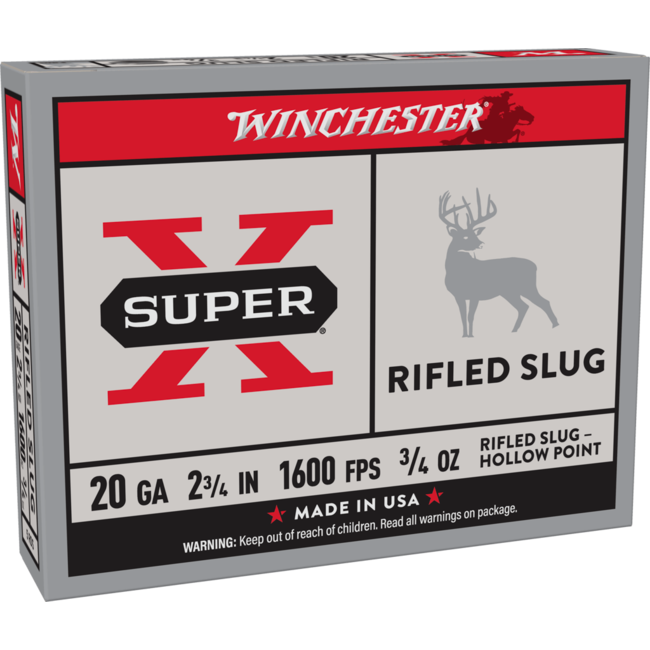 Winchester Super X 20ga 2 3/4" 3/4 Oz Rifled Slug Hollow Point