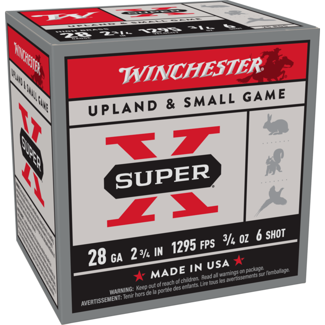 Winchester Super X Upland High Brass 28ga 2 3/4" 3/4 Oz #6 25rds