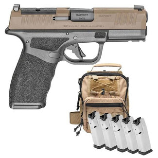 Springfield Springfield Hellcat Pro OSP 9mm 3" FDE/Black Tan Bag 5x15 Rd Magazines