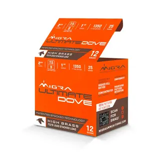 Migra Migra Ultimate Dove 12GA 2 3/4" 1 1/4oz 7.5-9 Stack Load