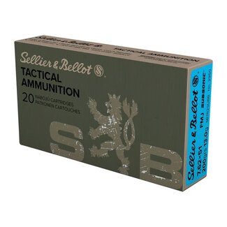 Sellier & Bellot Sellier & Bellot Tactical Ammunition 7.62x51 200gr FMJ Subsonic 20rd