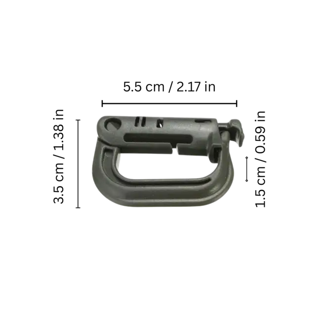 Twisted Iron Hunting Locking D Ring
