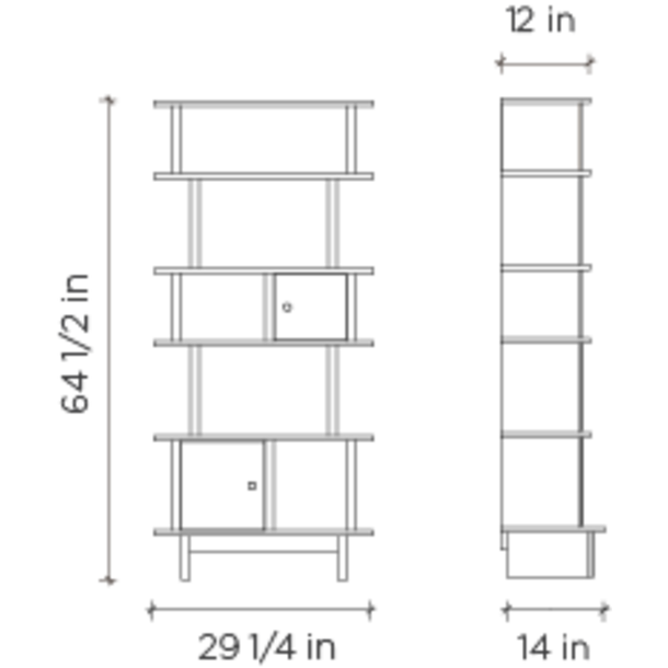 Oeuf Oeuf: Vertical Mini Library -