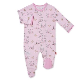 Magnificent Baby Magnetic Me: Magnetic Footie - Love You A Ton Pink (Modal)