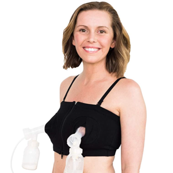 Hands Free Pump Bra - Adjustable Black