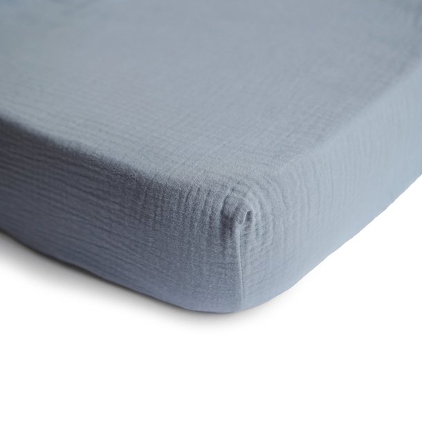 Mushie Mushie: Extra Soft Muslin MINI Crib Sheet - Tradewinds