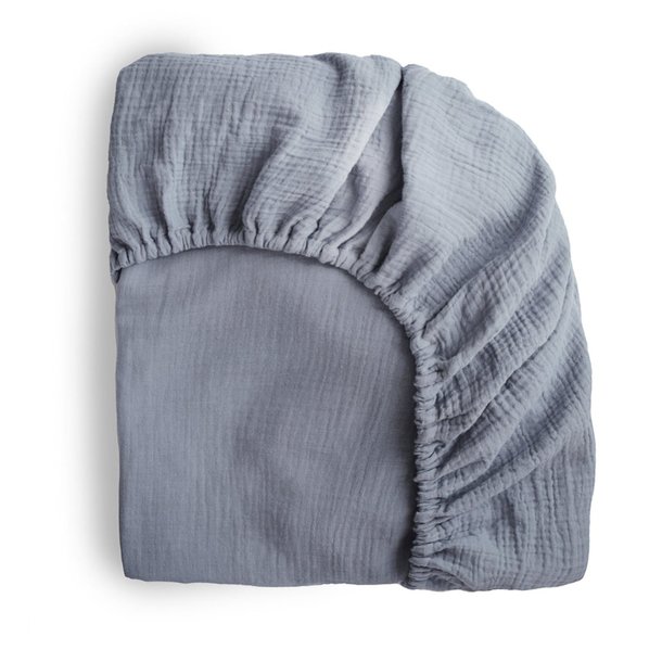 Mushie Mushie: Extra Soft Muslin Crib Sheet - Tradewinds