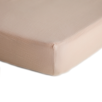 Mushie Mushie: Extra Soft Muslin Crib Sheet - Blush