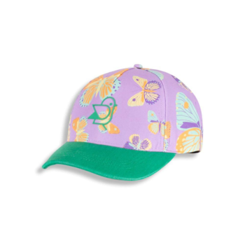 Birdz Birdz: Butterflies Cap - Lilac/Green